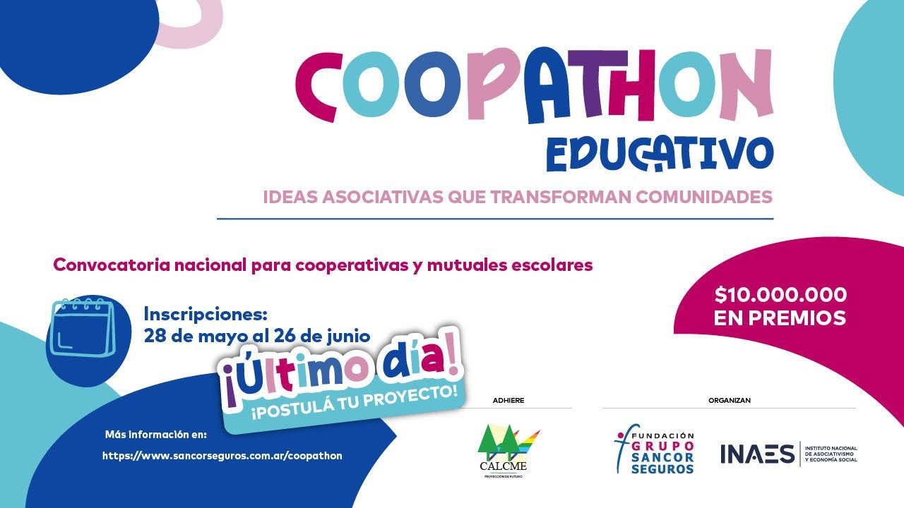 Una iniciativa de Fundación Grupo Sancor Seguros, INAES y CALCME para promover la educación cooperativa y mutual en las escuelas.