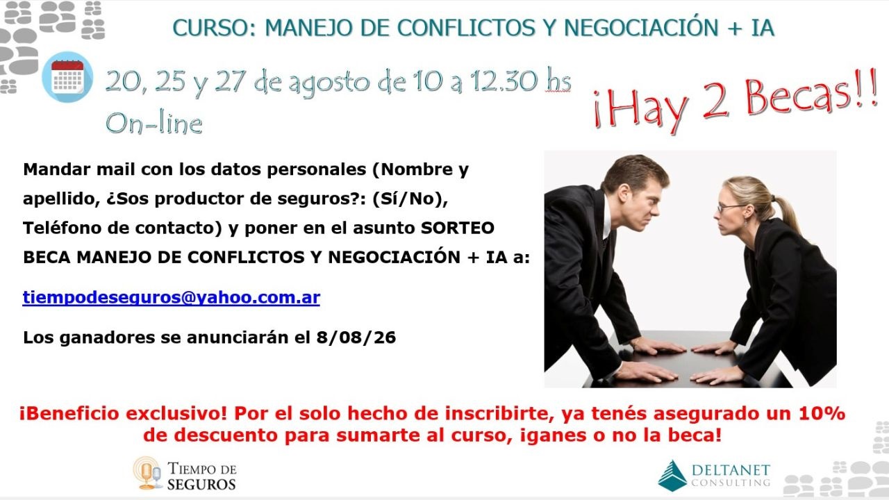 Fechas: 20, 25 y 27 de agosto.