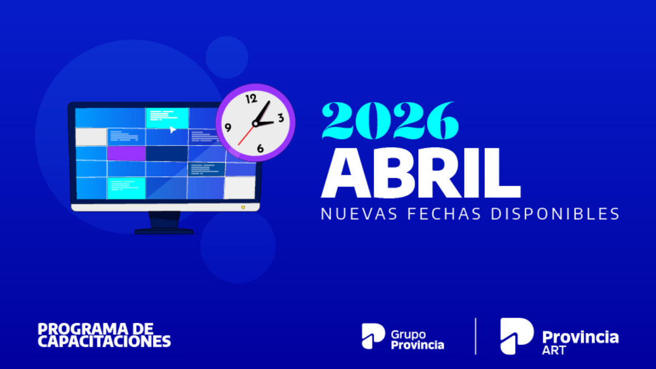 La aseguradora de riesgos de Grupo Provincia confirmó su cronograma de cursos gratuitos para el cuarto mes del año.