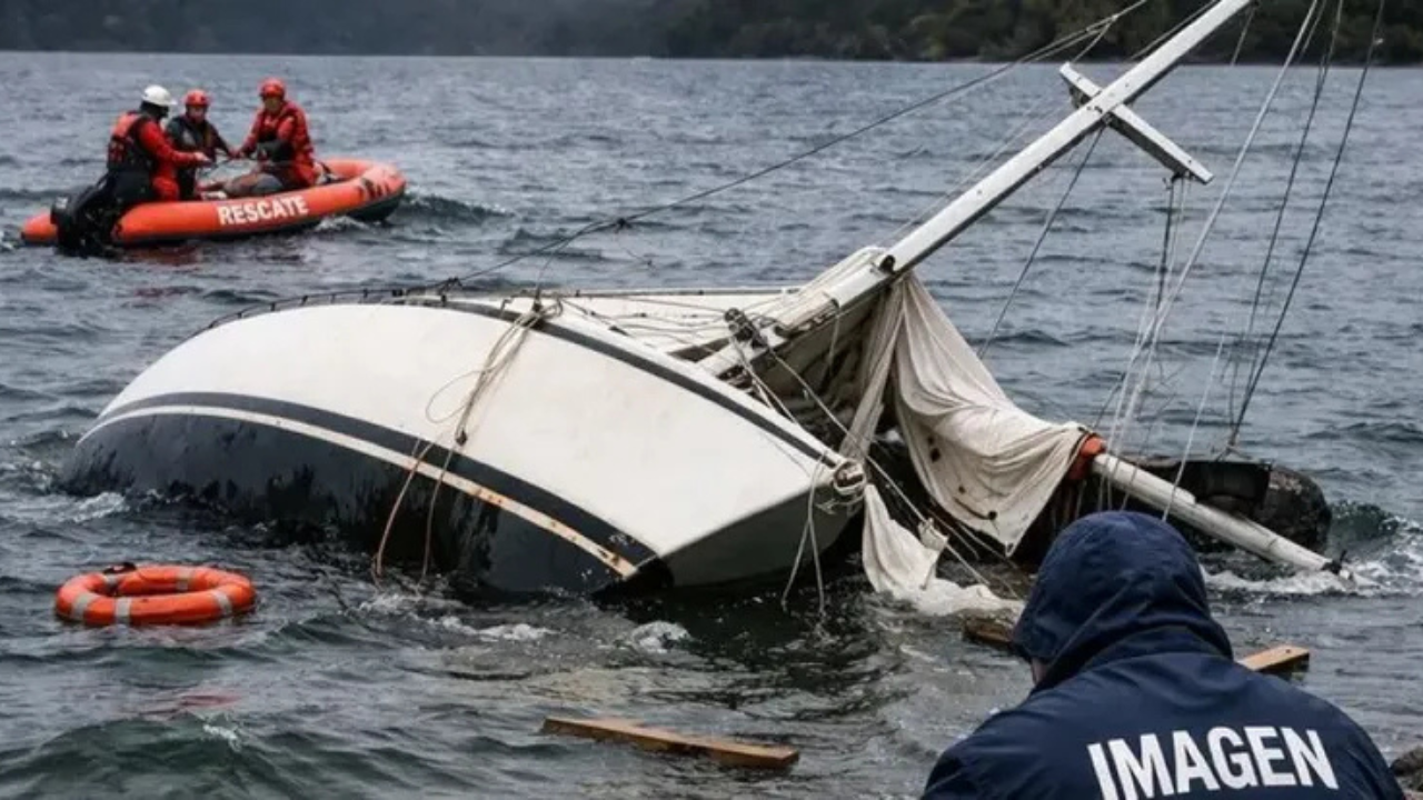 La víctima fue identificada como Gabriel Pitzel, de 47 años, residente de Lago Puelo. Había salido a navegar con otras cuatro personas, que resultaron ilesas. El fuerte viento y el oleaje provocaron el desenlace fatal.